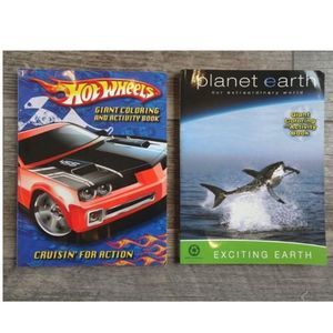 New 2 pack Coloring & Activity Book - Hot Wheels